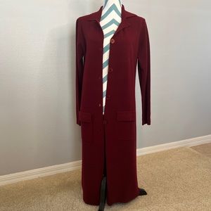 Long Sweater Duster Cardigan Size Medium